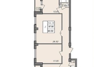 Продам 3-ком. квартиру, 90.5 м2, Воронеж, Волгоградская улица, 45
