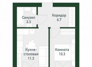 Продажа 1-ком. квартиры, 32.9 м2, Екатеринбург, Ленинский район