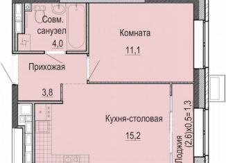 Продается 1-ком. квартира, 34.1 м2, Удмуртия, ЖК Умные Кварталы А14, 94к5