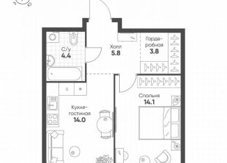 Однокомнатная квартира на продажу, 42.1 м2, Москва, метро ЗИЛ, 4-я очередь, к2.6