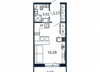 Квартира на продажу студия, 22.3 м2, Мурино, Ручьёвский проспект, 20