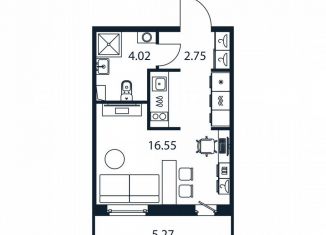 Продажа квартиры студии, 23 м2, Мурино, Романовская улица, 9
