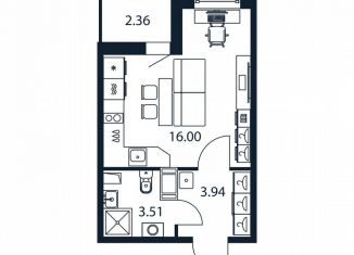 Продажа квартиры студии, 23 м2, Мурино, Романовская улица, 9