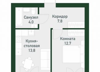 Продам однокомнатную квартиру, 38.7 м2, Екатеринбург, Ленинский район