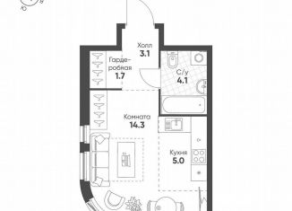 Однокомнатная квартира на продажу, 28.2 м2, Москва, метро ЗИЛ, 4-я очередь, к2.6
