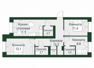 Продаю 3-ком. квартиру, 71 м2, Екатеринбург, Ленинский район