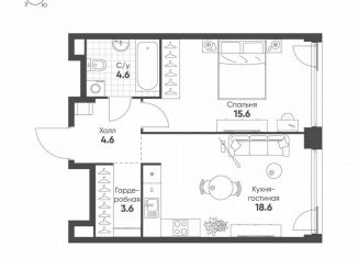 Продажа 1-комнатной квартиры, 47 м2, Москва, метро ЗИЛ, 4-я очередь, 3.1