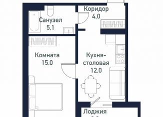 1-ком. квартира на продажу, 36.1 м2, посёлок Западный