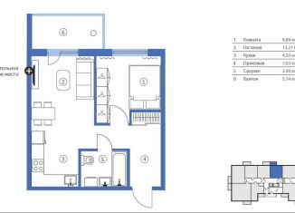 Продам 2-ком. квартиру, 42.4 м2, Карелия