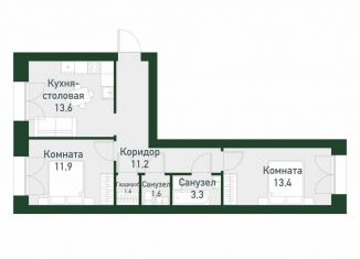 Продаю двухкомнатную квартиру, 56.5 м2, Екатеринбург, Ленинский район