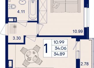 Продается однокомнатная квартира, 34.9 м2, Краснодар, Прикубанский округ