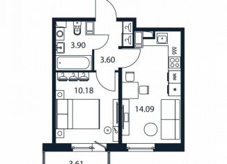 Продается 1-ком. квартира, 31.6 м2, Мурино, Романовская улица, 9
