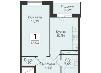 Продажа 1-ком. квартиры, 37 м2, Воронеж