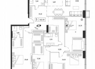 4-комнатная квартира на продажу, 162 м2, Москва, проспект Андропова, 9/1к1, метро ЗИЛ