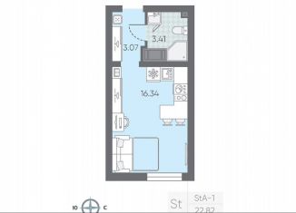 Продам квартиру студию, 21.4 м2, Санкт-Петербург