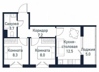 Продажа 2-комнатной квартиры, 39.5 м2, посёлок Западный, улица имени Младшего Сержанта Сухарева, 7