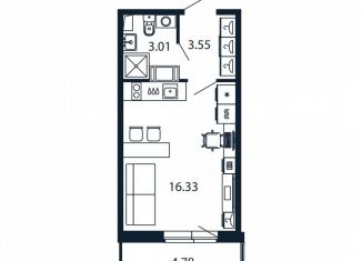 Продажа квартиры студии, 22.5 м2, Мурино, Ручьёвский проспект, 20