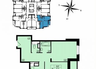 Продается 2-комнатная квартира, 59.1 м2, Владимир, ЖК Гвардейский 2.0