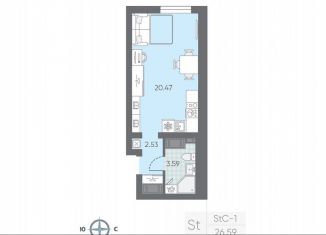 Продаю квартиру студию, 25.7 м2, Санкт-Петербург