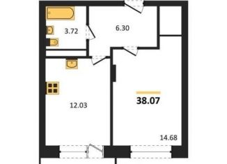 Продажа 1-комнатной квартиры, 38.1 м2, Воронеж, Московский проспект, 66