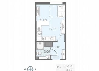 Продам квартиру студию, 21.4 м2, Санкт-Петербург