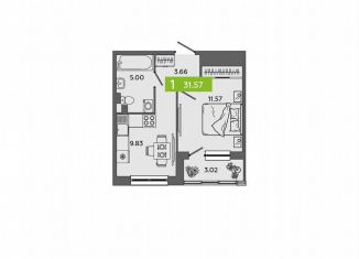 Продается 1-комнатная квартира, 31.6 м2, Северодвинск, Советская улица, 42