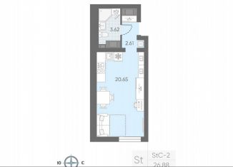 Продается квартира студия, 25.9 м2, Санкт-Петербург