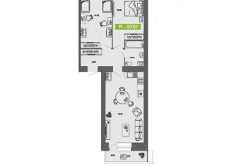 2-комнатная квартира на продажу, 67.7 м2, Архангельск