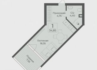 Продается квартира студия, 34.9 м2, Крым