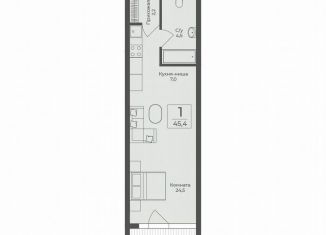 Продаю квартиру студию, 45.4 м2, поселок городского типа Форос, улица Космонавтов