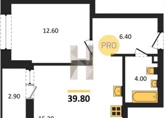 Продается однокомнатная квартира, 39.8 м2, Екатеринбург, Ленинский район, улица Шаумяна, 77