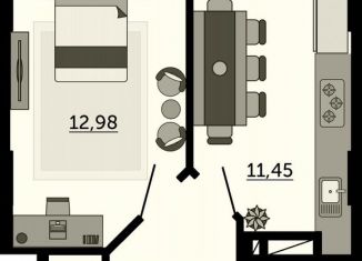 Продам 1-ком. квартиру, 39.7 м2, Ростов-на-Дону, улица 23-я Линия, 54с4