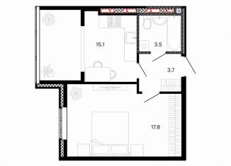 Продаю 1-комнатную квартиру, 40.1 м2, Иваново