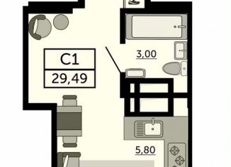 Квартира на продажу студия, 29.5 м2, Ростов-на-Дону, Кировский район
