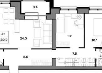 Продам 3-комнатную квартиру, 130.9 м2, Ярославль, улица Шевелюха, 130