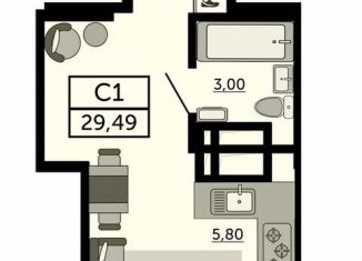 Продаю квартиру студию, 29.7 м2, Ростов-на-Дону, Кировский район