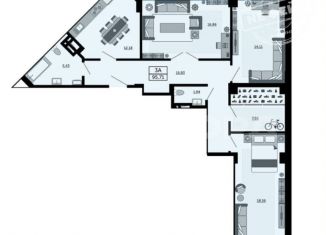 Продаю трехкомнатную квартиру, 94 м2, Ростов-на-Дону, проспект Соколова, 86