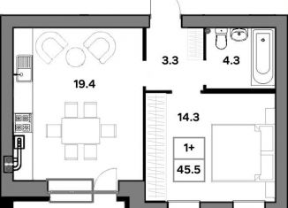 Продажа 1-ком. квартиры, 45.5 м2, Ярославль, улица Шевелюха, 130