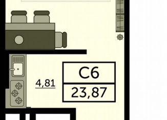 Продам квартиру студию, 23.9 м2, Ростов-на-Дону