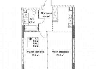 Продажа однокомнатной квартиры, 50.5 м2, Нижегородская область
