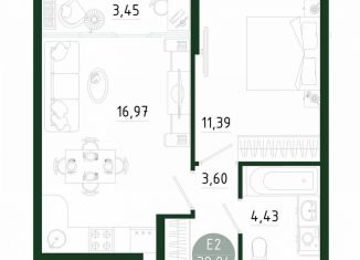 Продается 1-ком. квартира, 39.8 м2, Тула, улица Генерала Маргелова, 9В