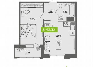 Продаю 1-комнатную квартиру, 42.3 м2, Архангельск, улица Самойло, 1к1, Октябрьский округ