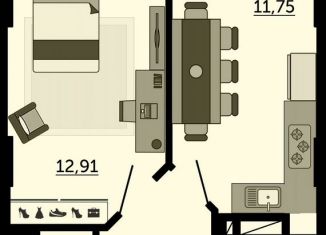 1-комнатная квартира на продажу, 39.5 м2, Ростов-на-Дону, улица 23-я Линия, 54с4