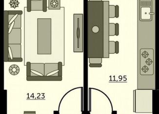 Продам однокомнатную квартиру, 39.7 м2, Ростов-на-Дону, улица Ларина, 45с11