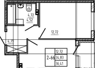 Однокомнатная квартира на продажу, 34.8 м2, Сертолово