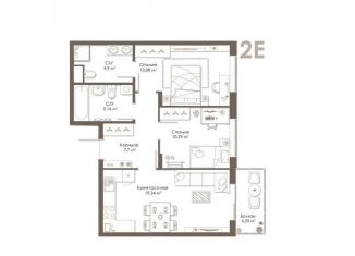 Продам двухкомнатную квартиру, 61.8 м2, село Дядьково, 1-й Бульварный проезд, ЖК Правый Берег