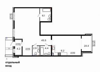 Продается 2-ком. квартира, 93.7 м2, Иваново