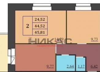 Продам 2-комнатную квартиру, 45.8 м2, Ярославль