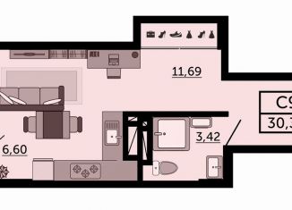 Продажа квартиры студии, 30.5 м2, Ростов-на-Дону, улица 23-я Линия, 54с4