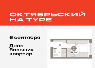 Продам квартиру студию, 18.7 м2, Тюмень, Краснооктябрьская улица, 4к3